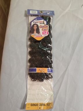 Freetress GoGo Curl 12" Crochet Hair - Color 4 (Dark Brown) 2 Packs